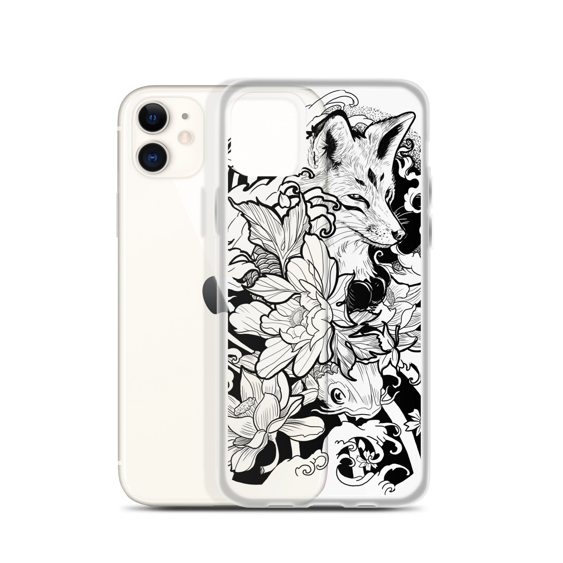 Fox Tattoo - Clear Case for iPhone® - Alves Art Studio 