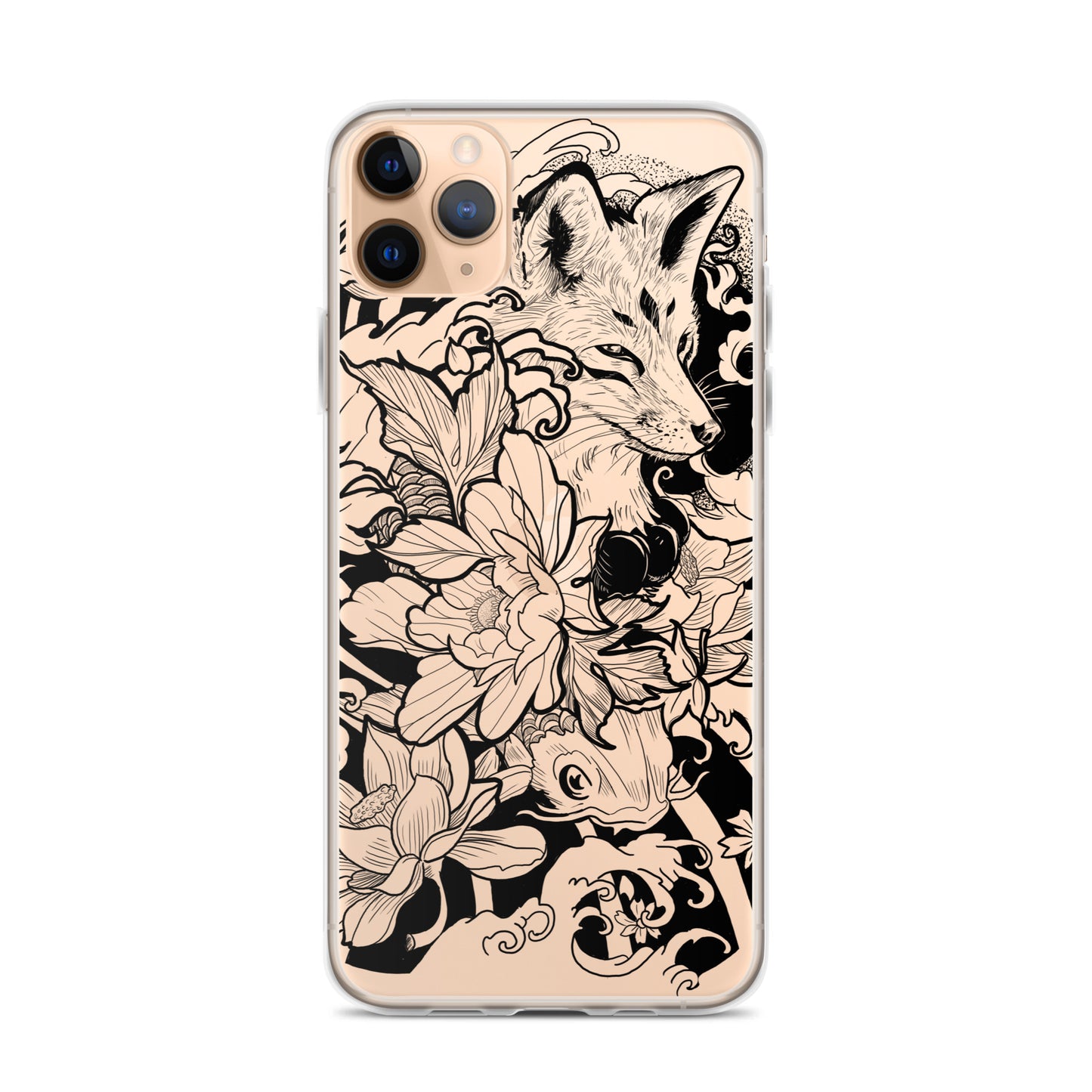 Fox Tattoo - Clear Case for iPhone® - Alves Art Studio 