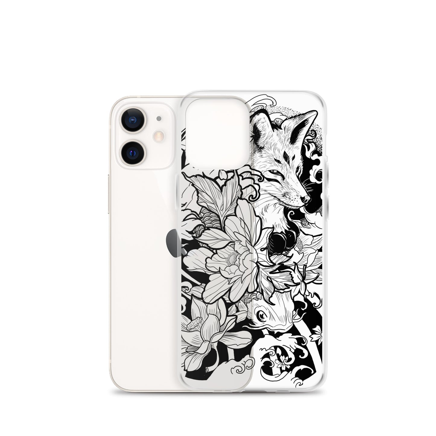 Fox Tattoo - Clear Case for iPhone® - Alves Art Studio 