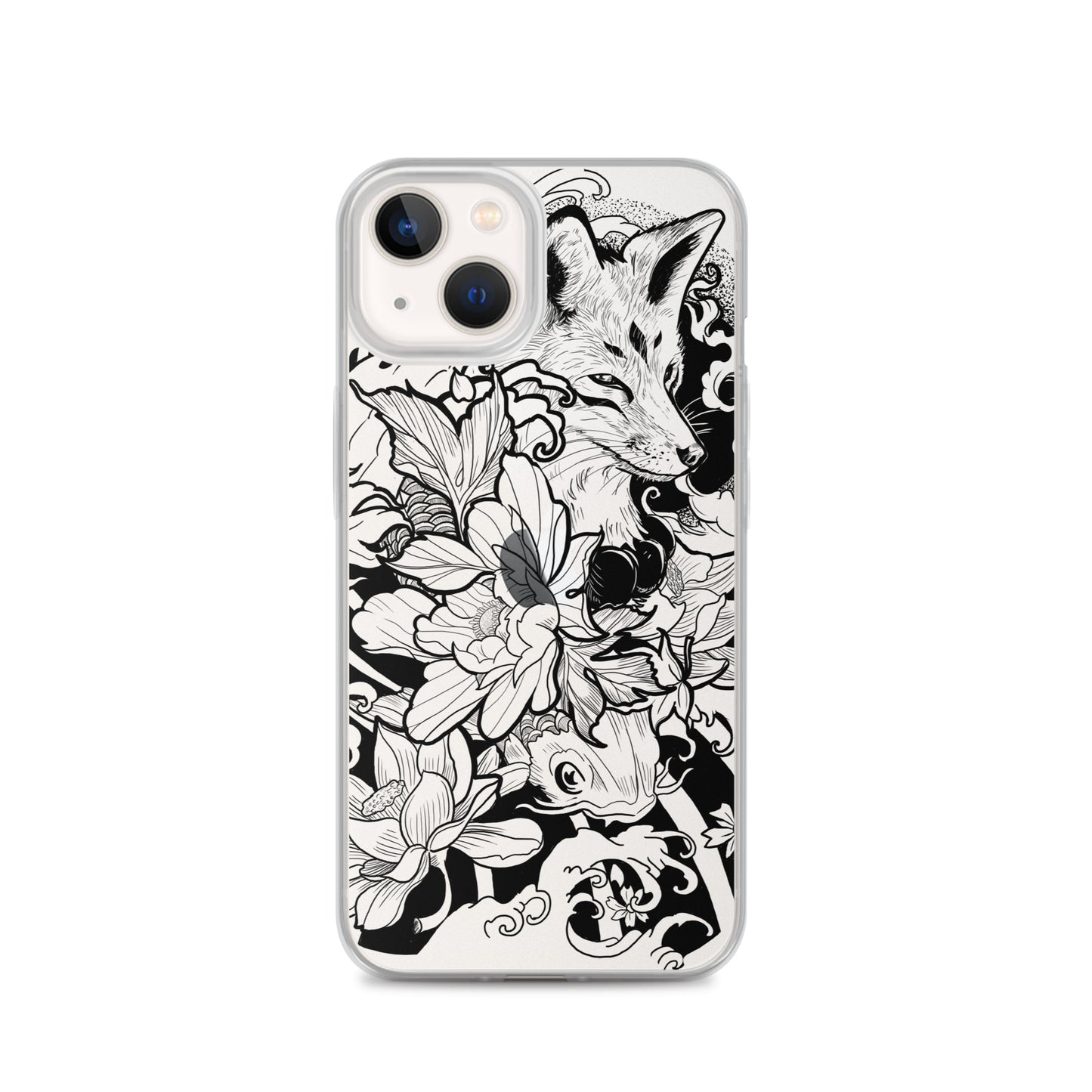 Fox Tattoo - Clear Case for iPhone® - Alves Art Studio 