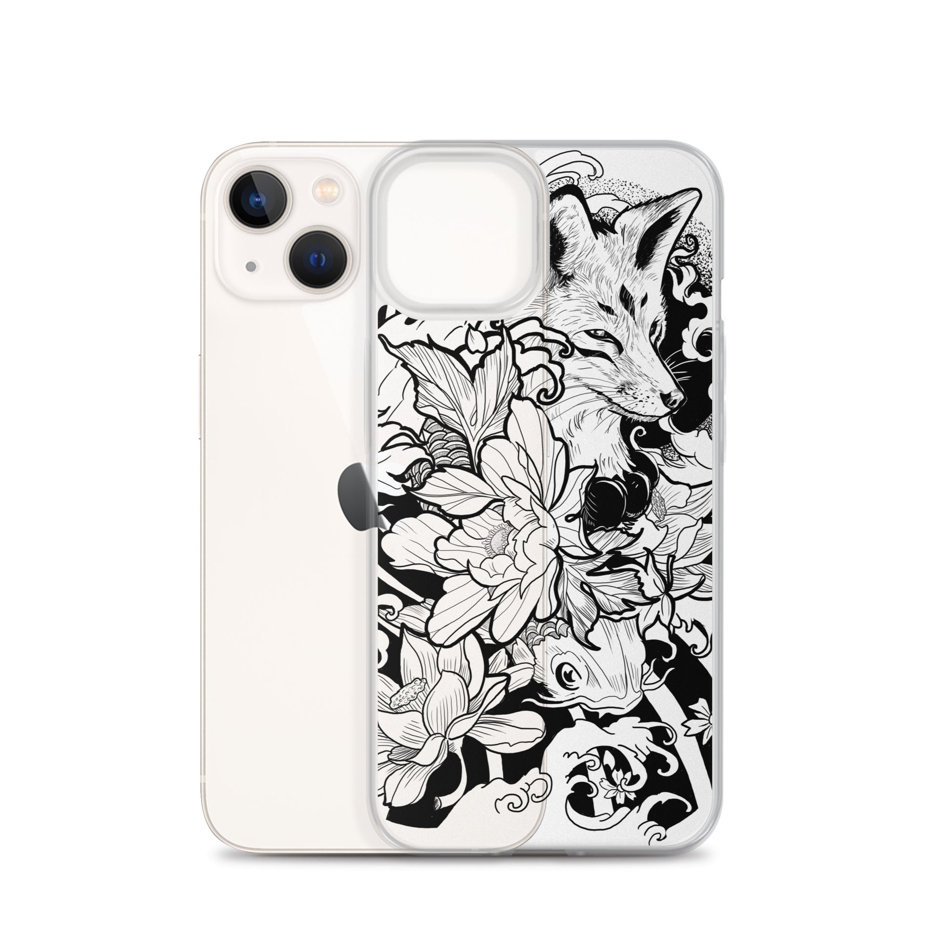 Fox Tattoo - Clear Case for iPhone® - Alves Art Studio 