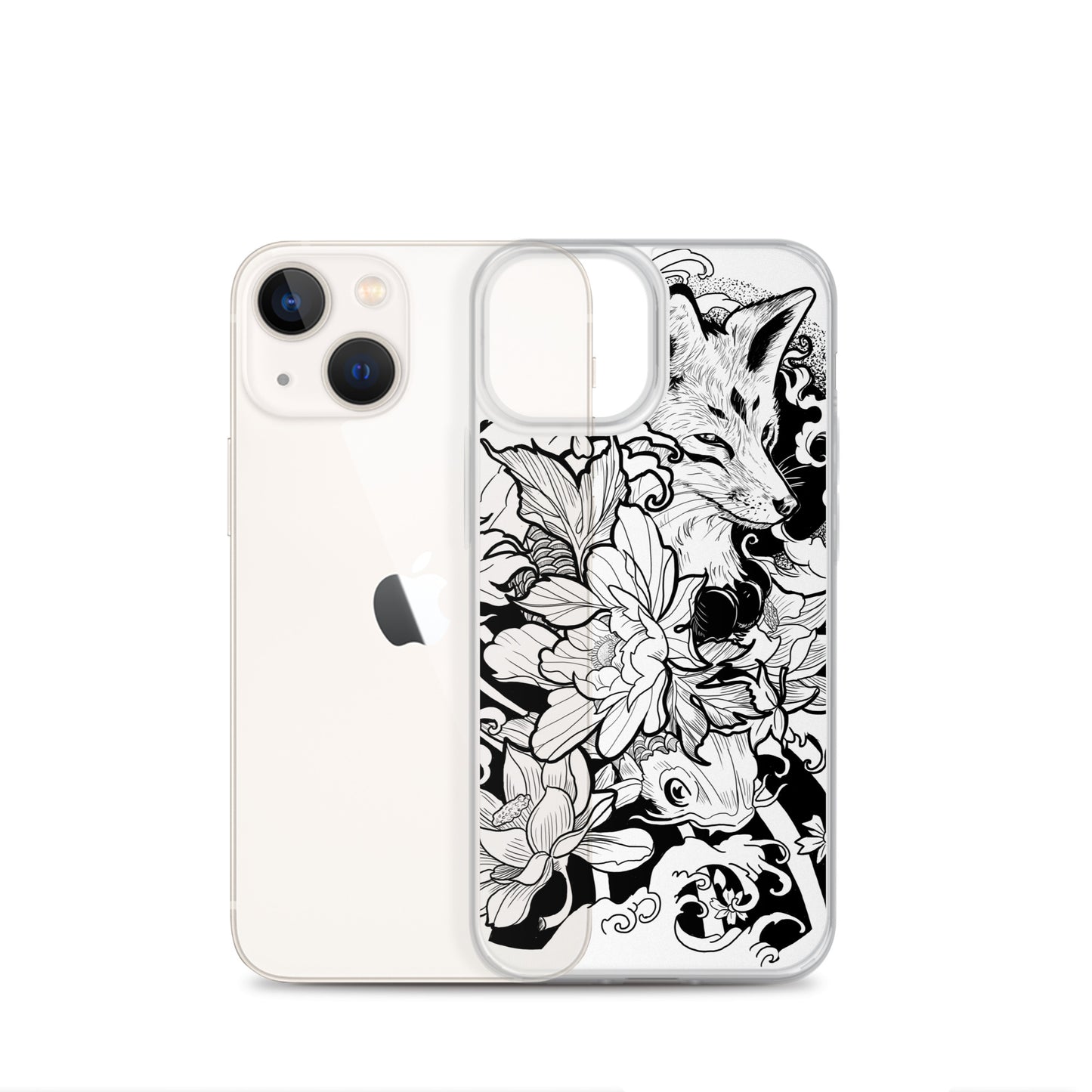 Fox Tattoo - Clear Case for iPhone® - Alves Art Studio 