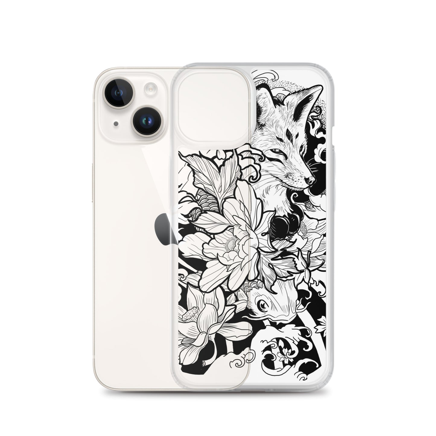 Fox Tattoo - Clear Case for iPhone® - Alves Art Studio 