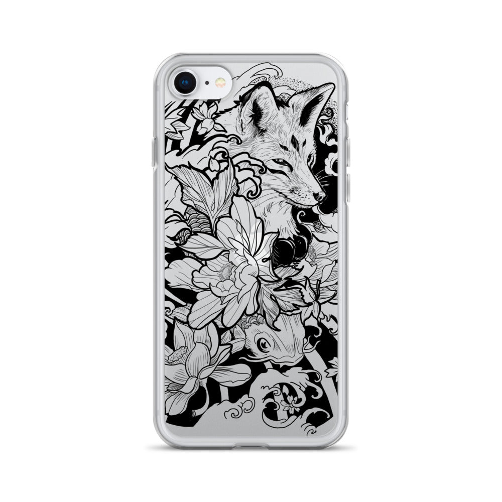 Fox Tattoo - Clear Case for iPhone® - Alves Art Studio 