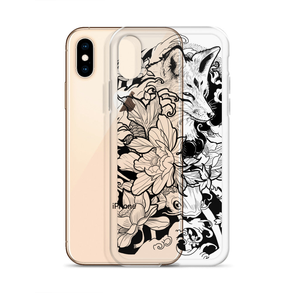 Fox Tattoo - Clear Case for iPhone® - Alves Art Studio 