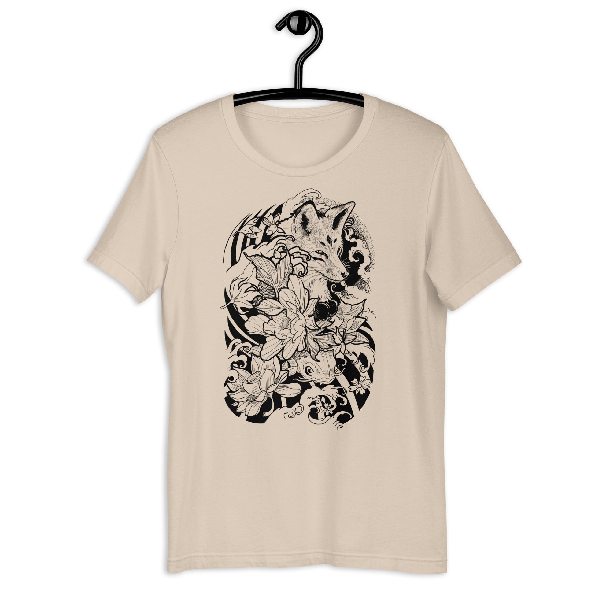 Soft Cream Fox Tattoo Unisex Shirt: A blend of style and comfort in this unique piece.