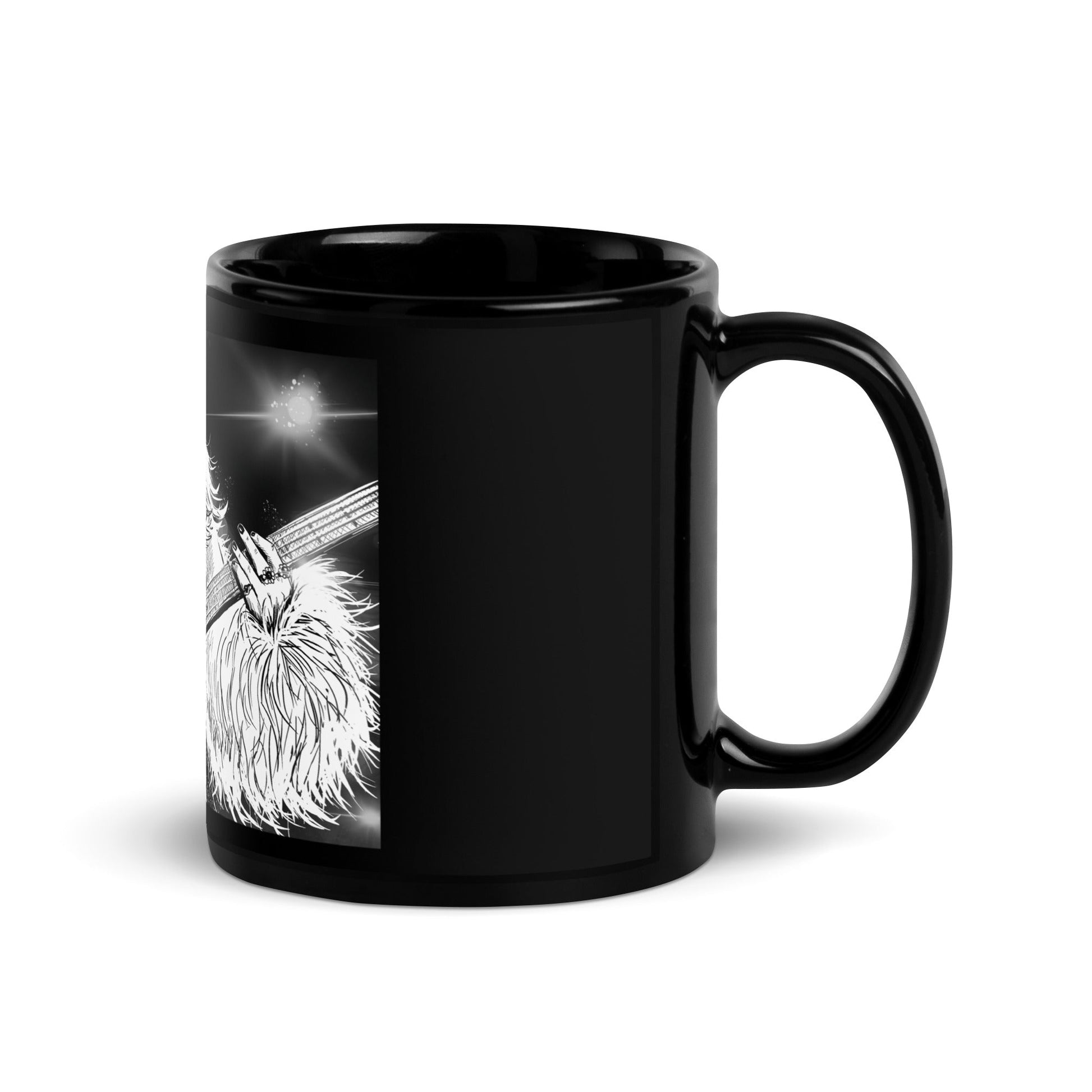 De Angelis - Black Glossy Mug - Alves Art Studio