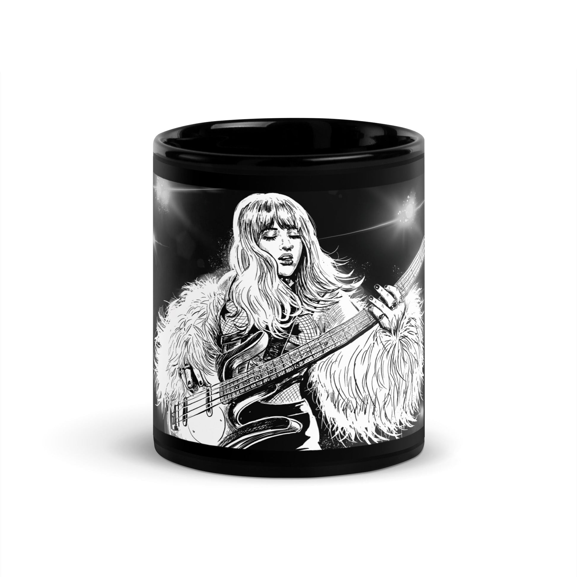 De Angelis - Black Glossy Mug - Alves Art Studio