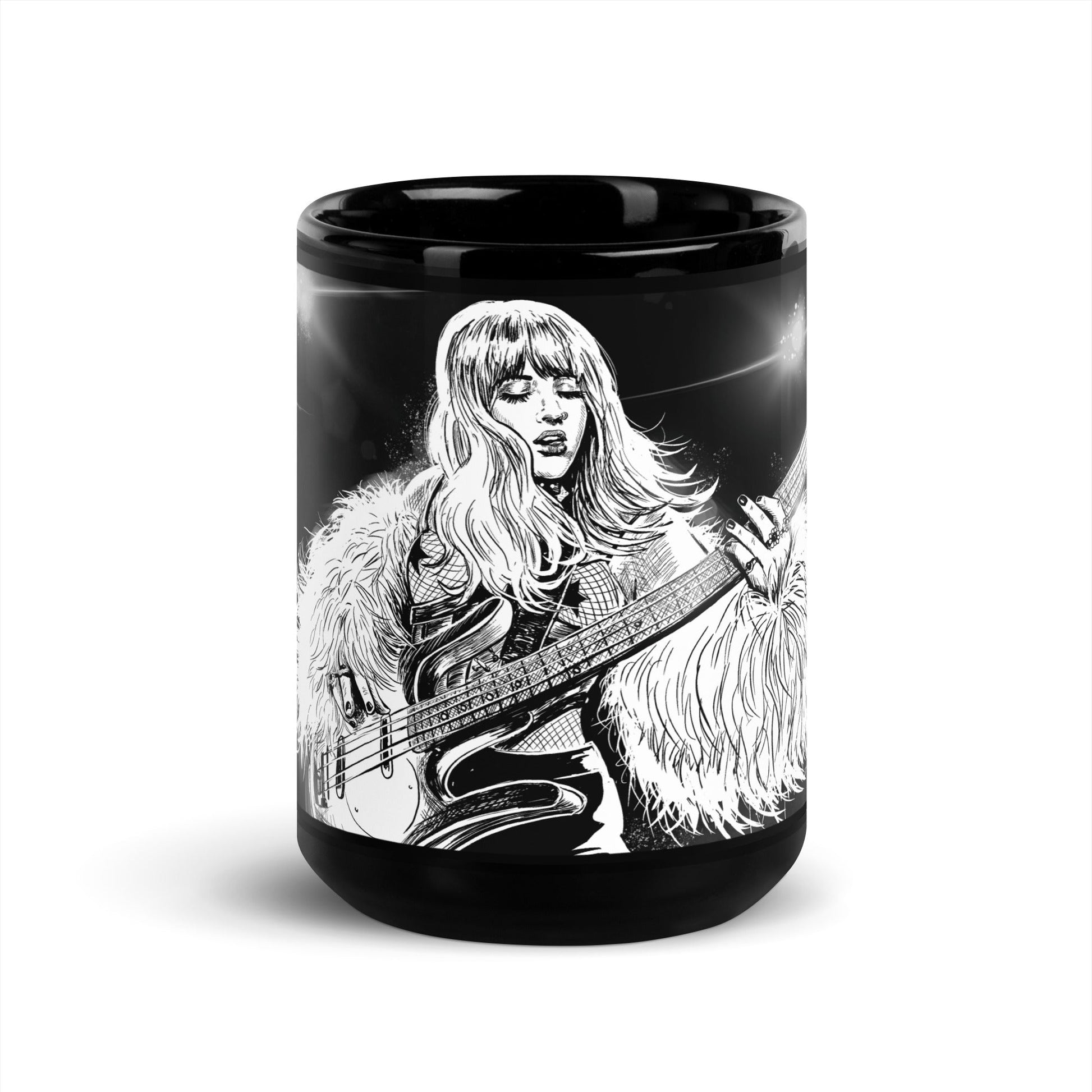 De Angelis - Black Glossy Mug - Alves Art Studio