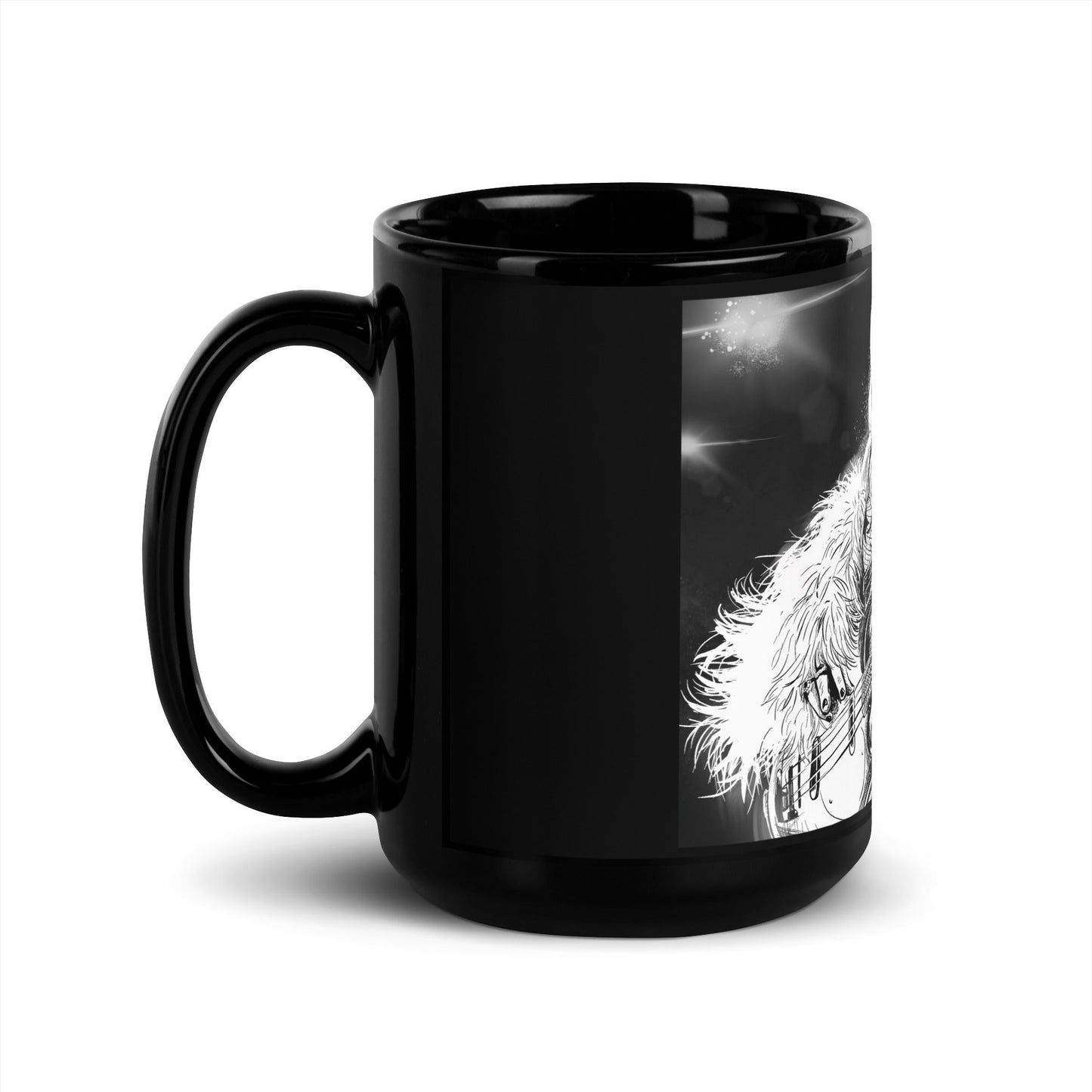 De Angelis - Black Glossy Mug - Alves Art Studio