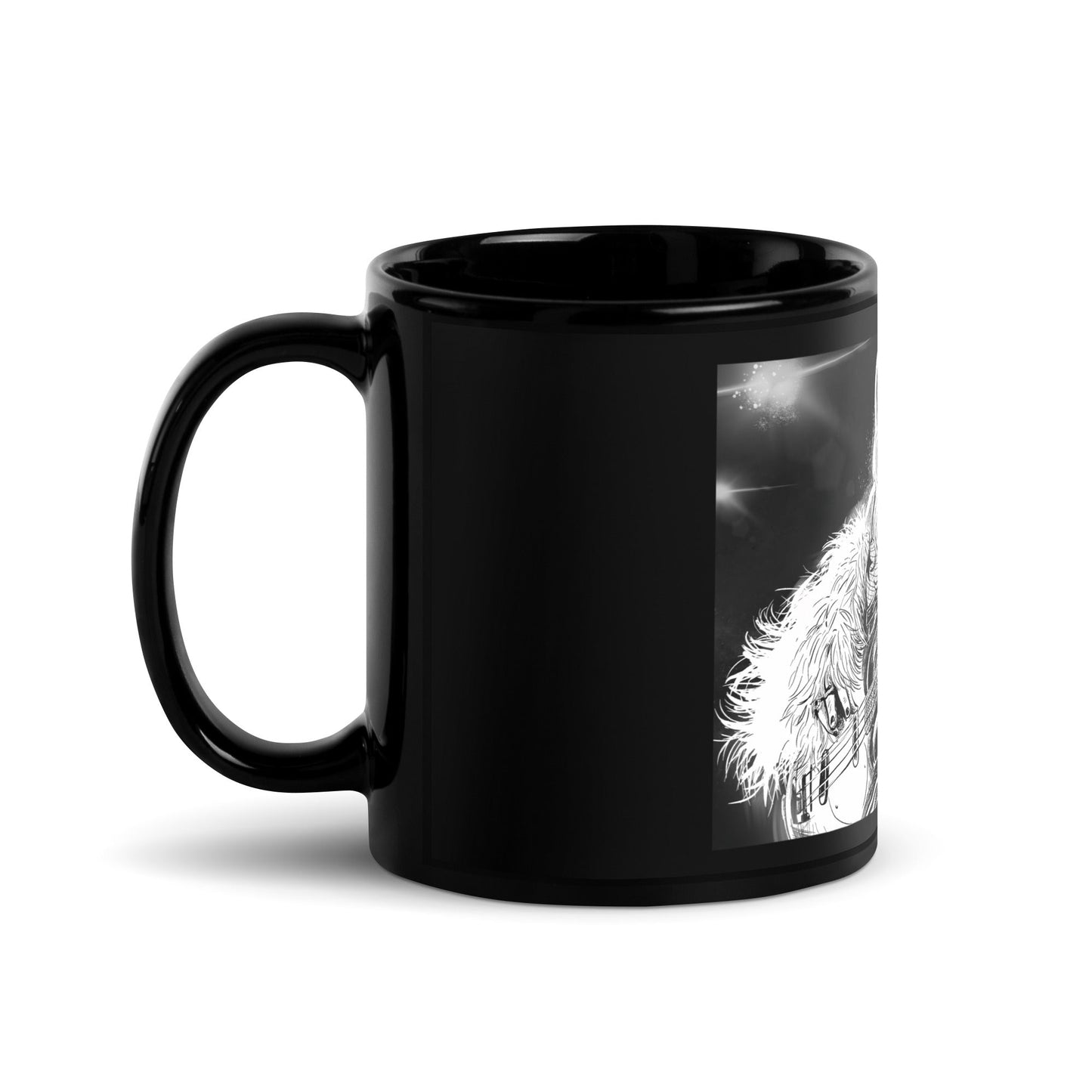 De Angelis - Black Glossy Mug - Alves Art Studio