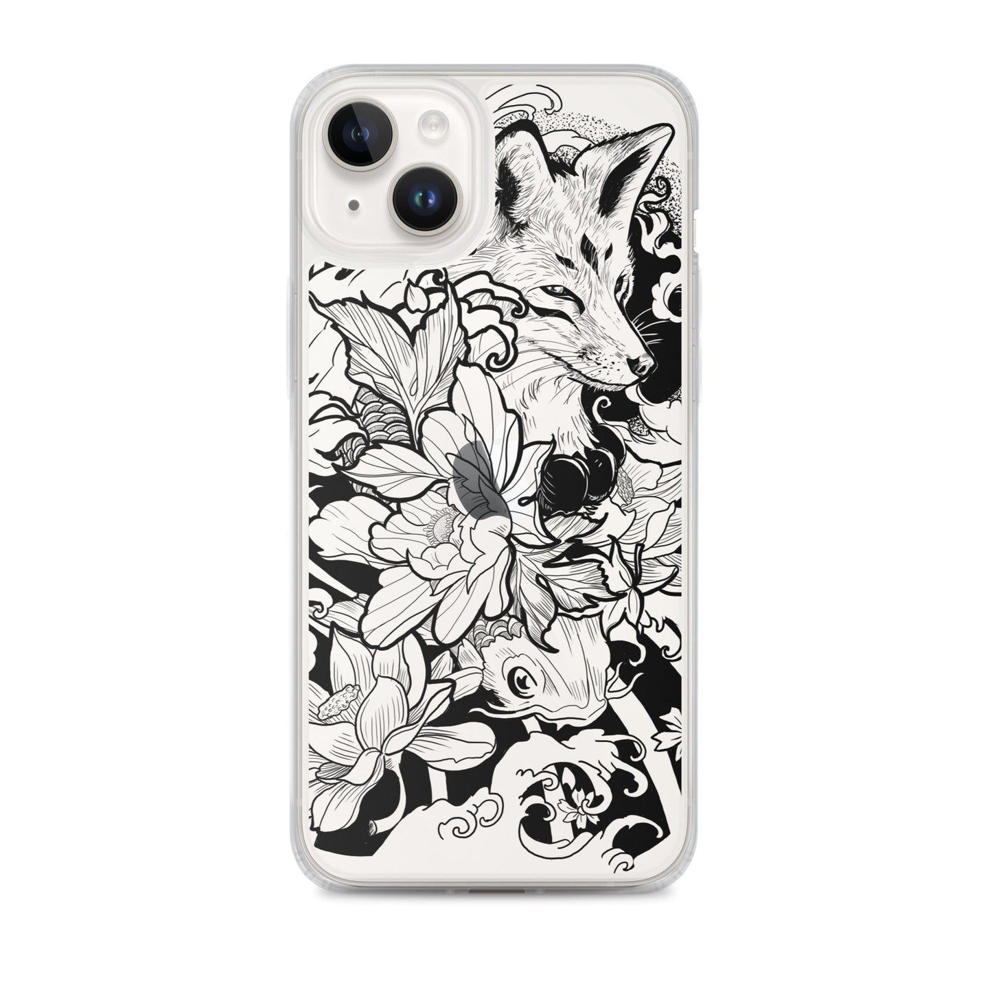 Fox Tattoo - Clear Case for iPhone® - Alves Art Studio