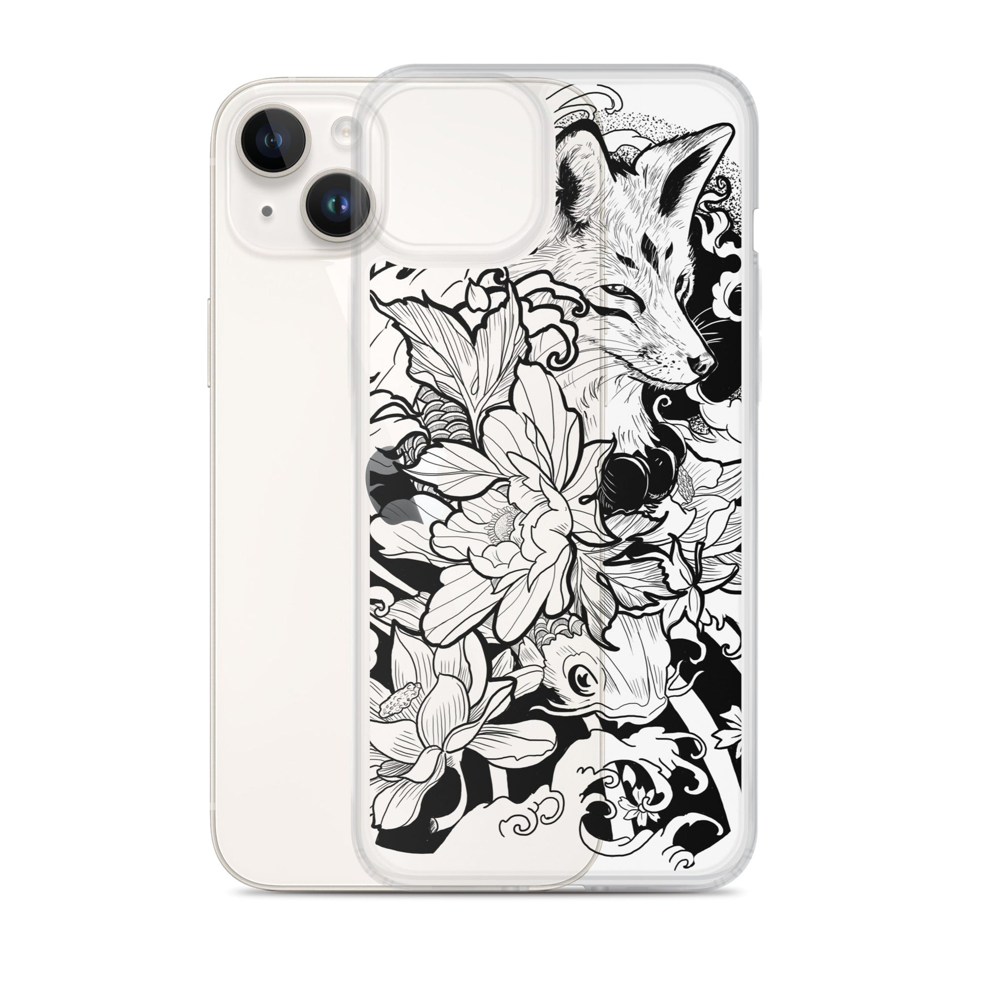 Fox Tattoo - Clear Case for iPhone® - Alves Art Studio