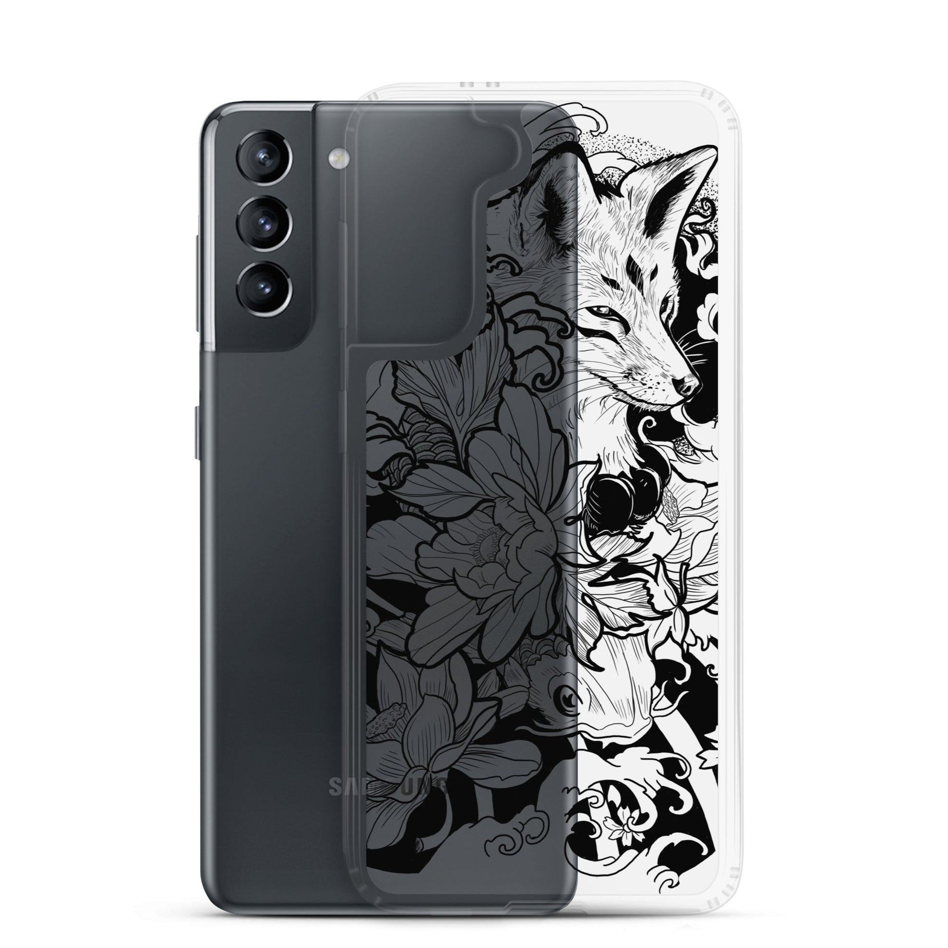 Fox Tattoo - Clear Case for Samsung® - Alves Art Studio