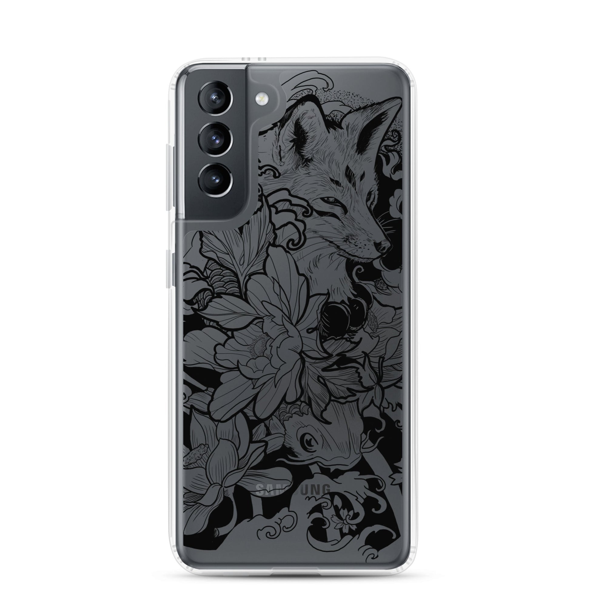 Fox Tattoo - Clear Case for Samsung® - Alves Art Studio