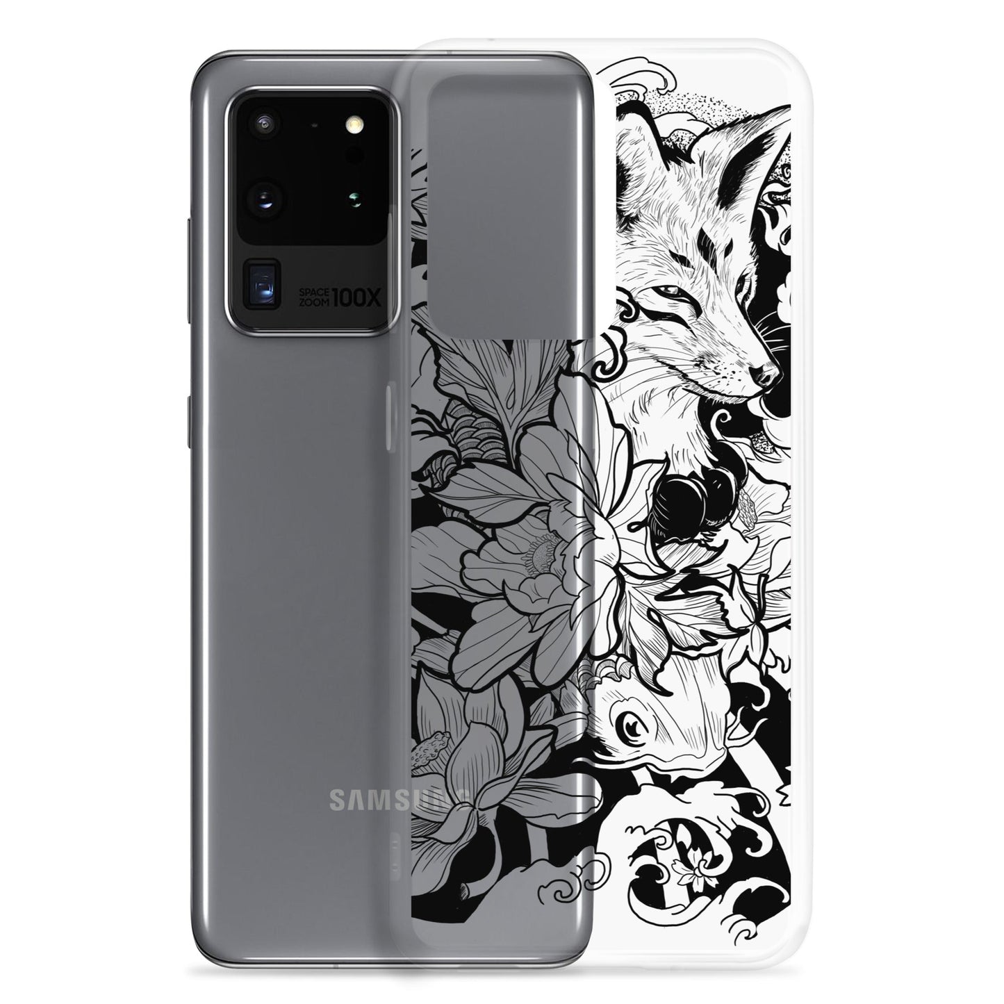 Fox Tattoo - Clear Case for Samsung® - Alves Art Studio