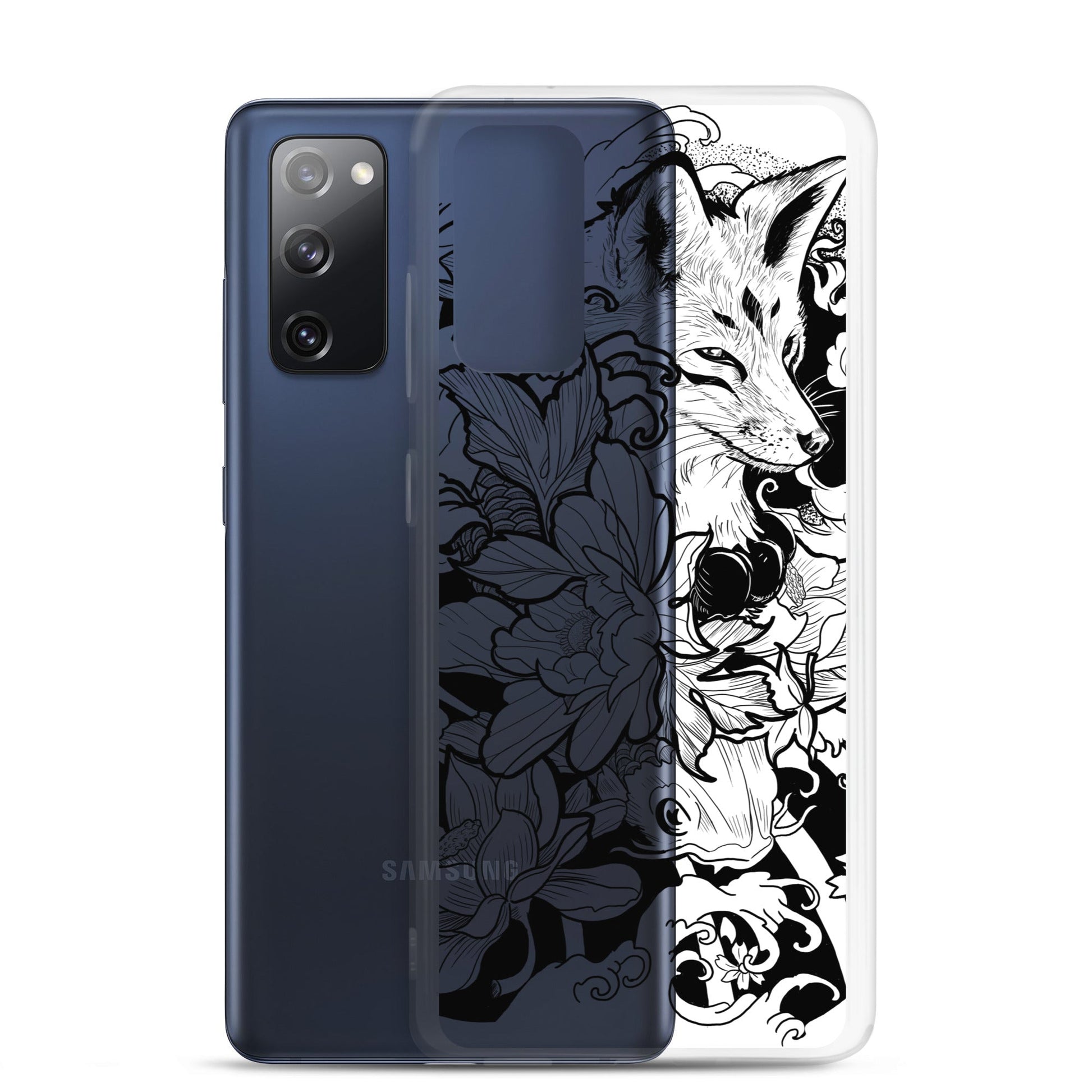 Fox Tattoo - Clear Case for Samsung® - Alves Art Studio