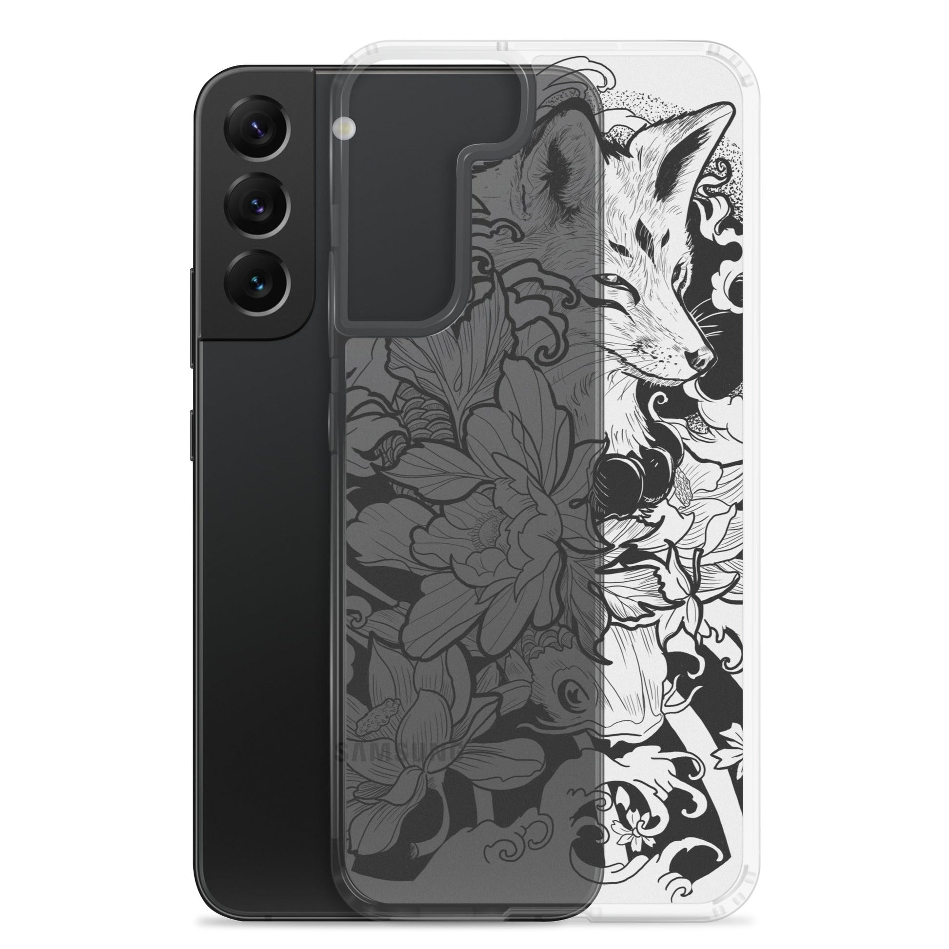 Fox Tattoo - Clear Case for Samsung® - Alves Art Studio