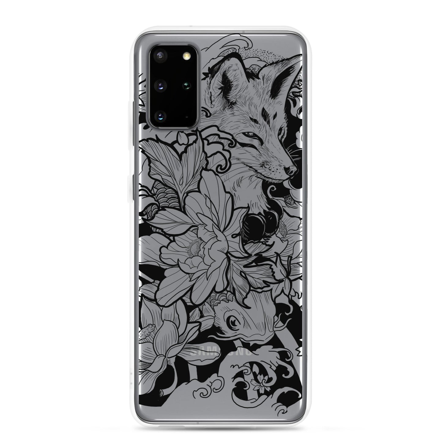 Fox Tattoo - Clear Case for Samsung® - Alves Art Studio