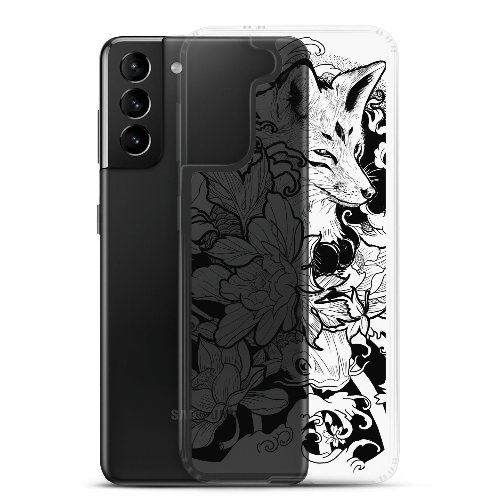 Fox Tattoo - Clear Case for Samsung® - Alves Art Studio