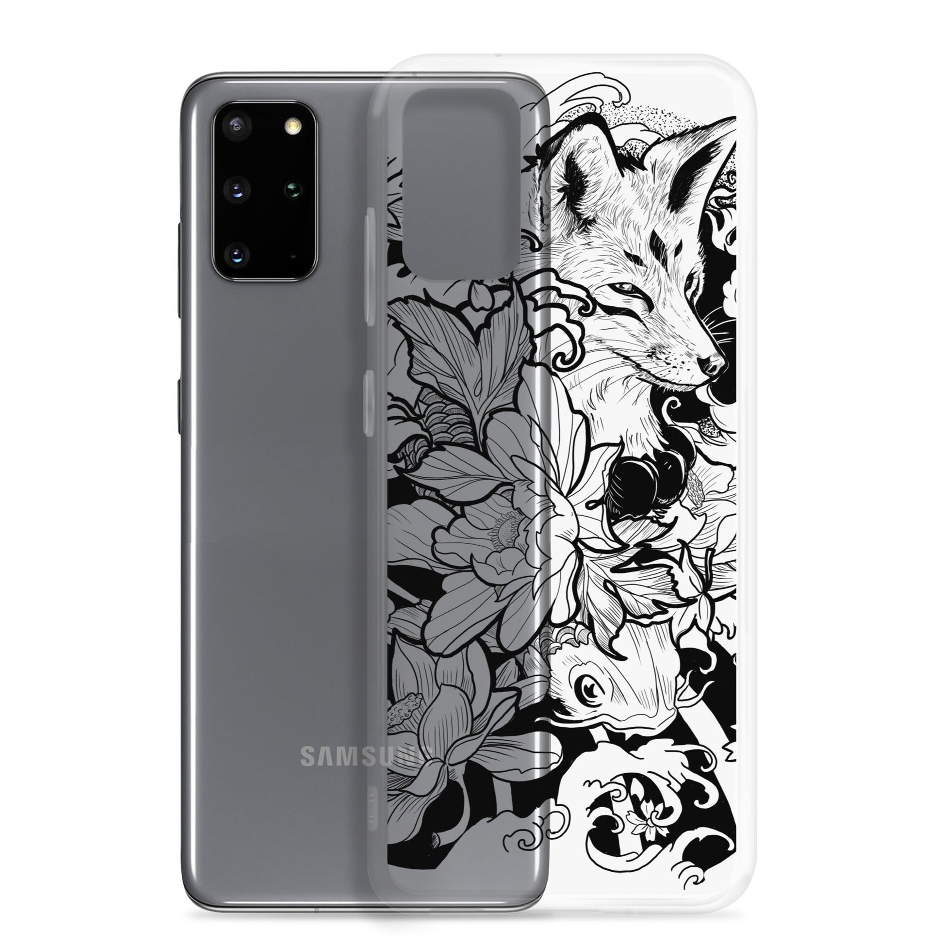 Fox Tattoo - Clear Case for Samsung® - Alves Art Studio