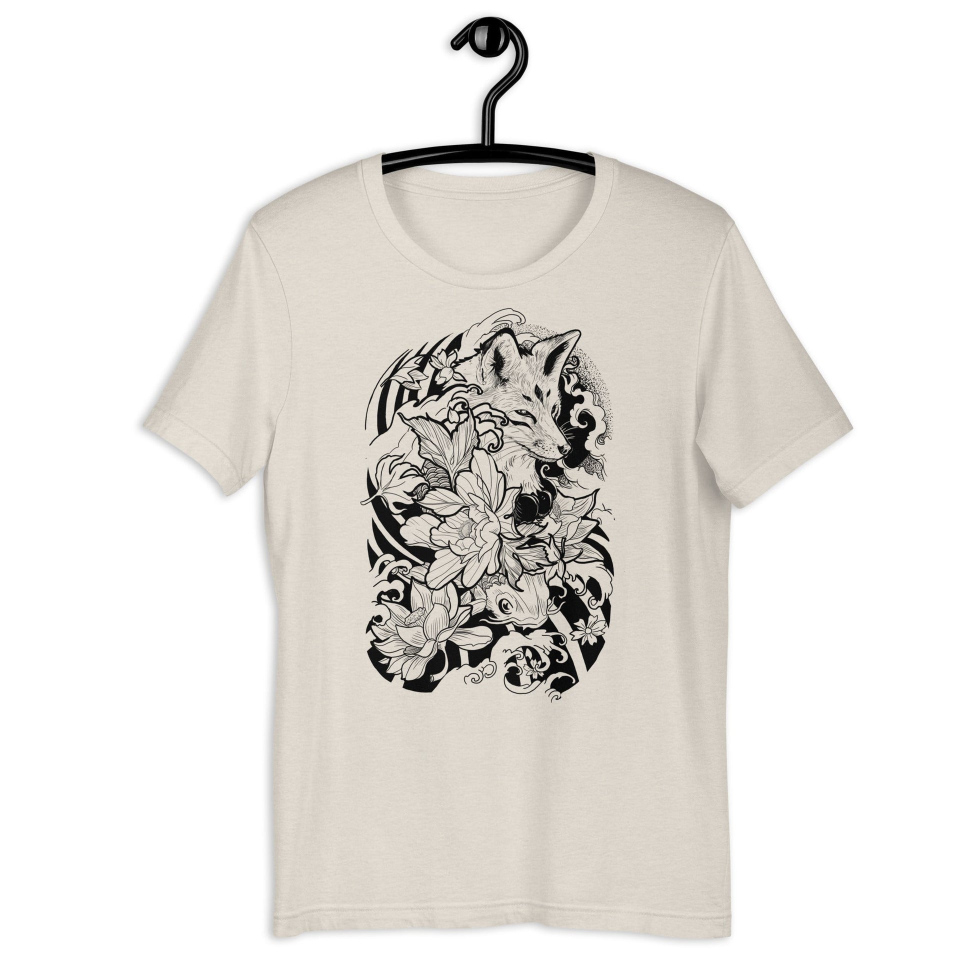 Dust Fox Tattoo Unisex T-Shirt: Elevate your wardrobe with this neutral and stylish tee.