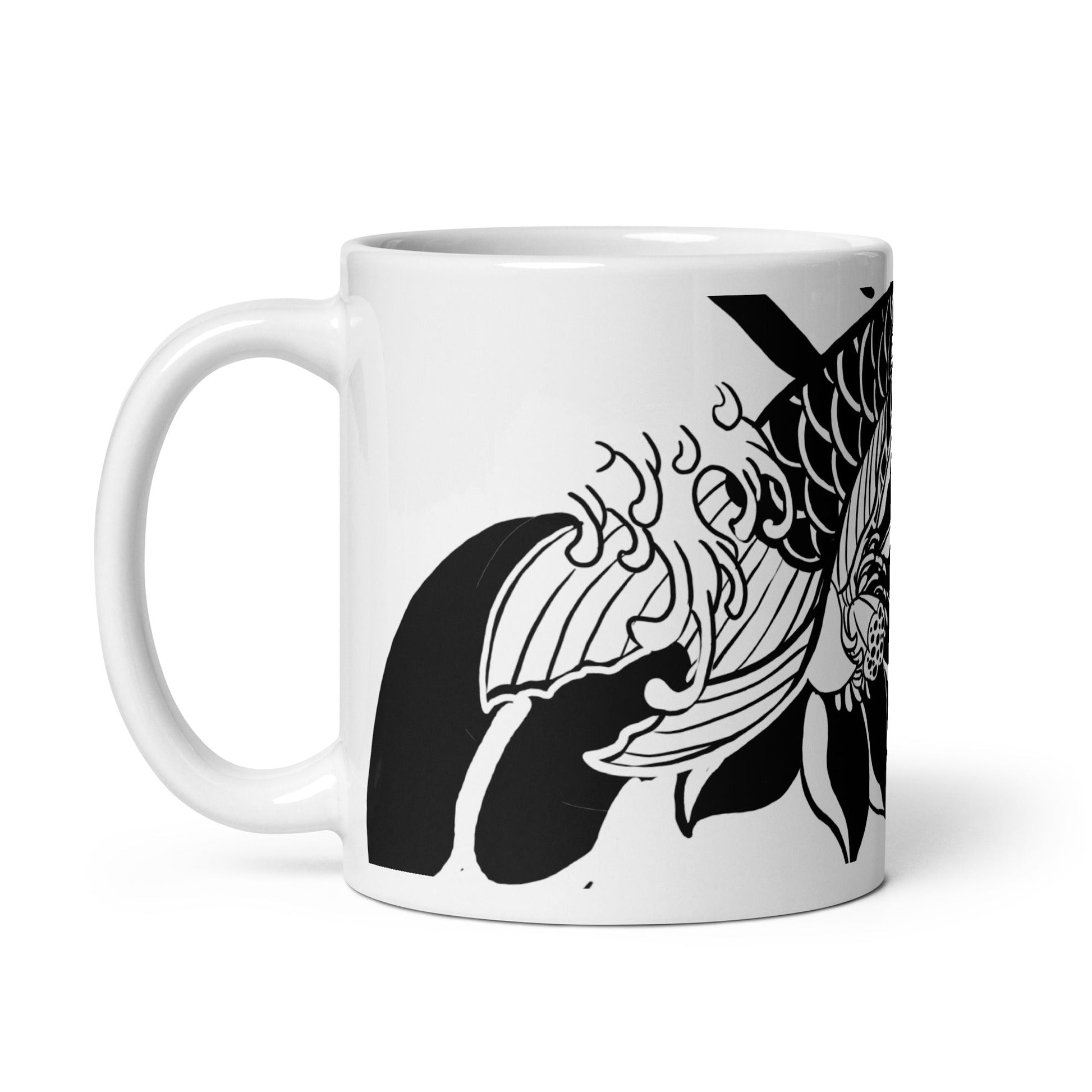 Koi - White glossy mug - Alves Art Studio