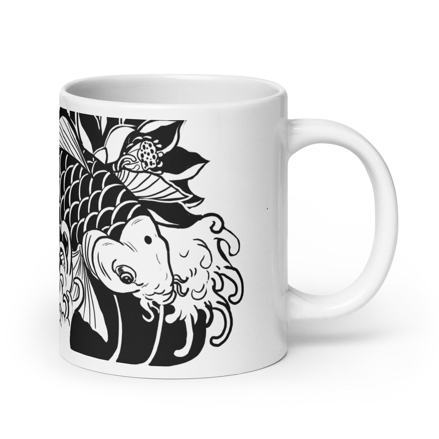 Koi - White glossy mug - Alves Art Studio