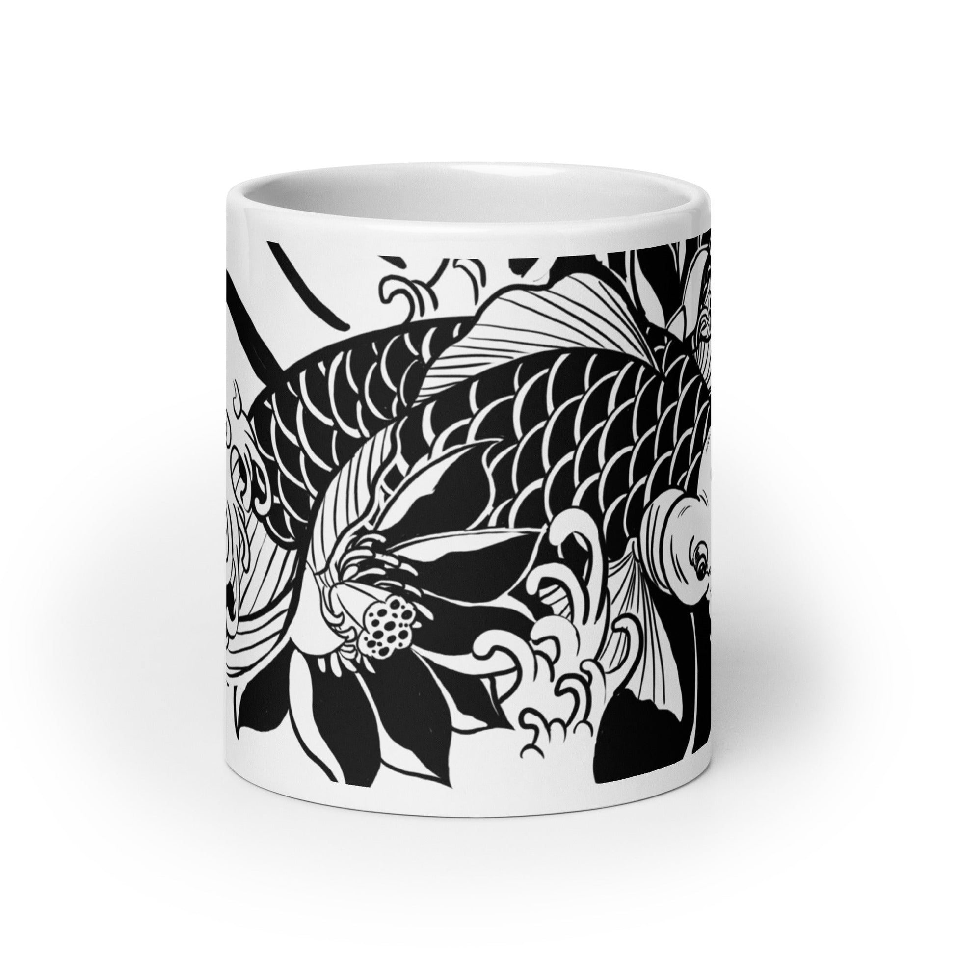 Koi - White glossy mug - Alves Art Studio