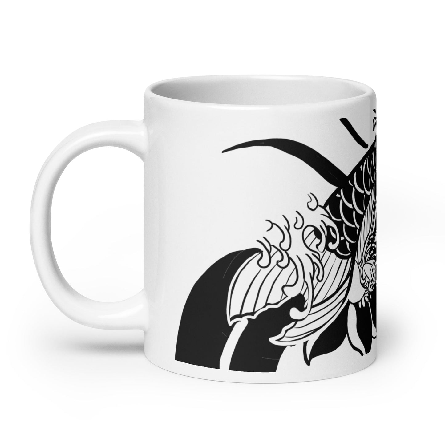 Koi - White glossy mug - Alves Art Studio