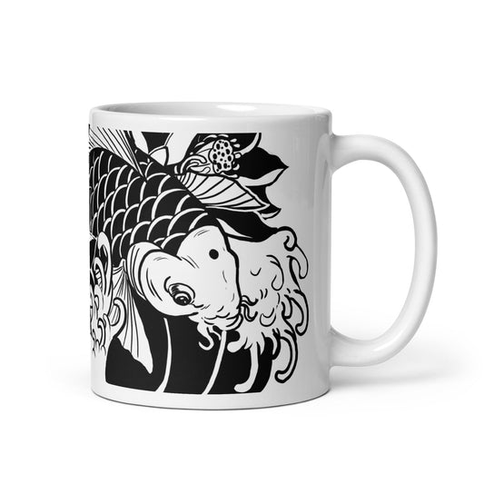 Koi - White glossy mug - Alves Art Studio