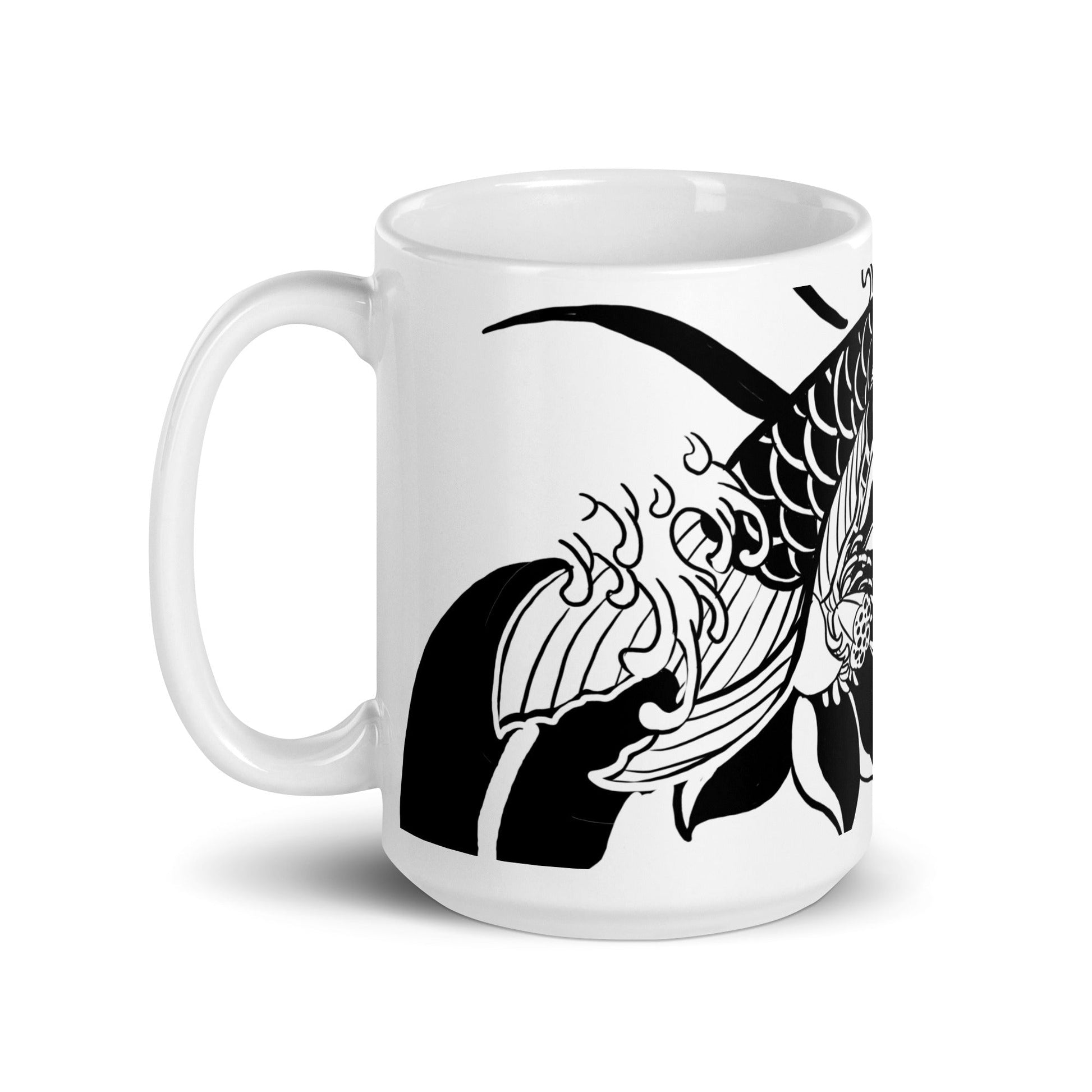 Koi - White glossy mug - Alves Art Studio