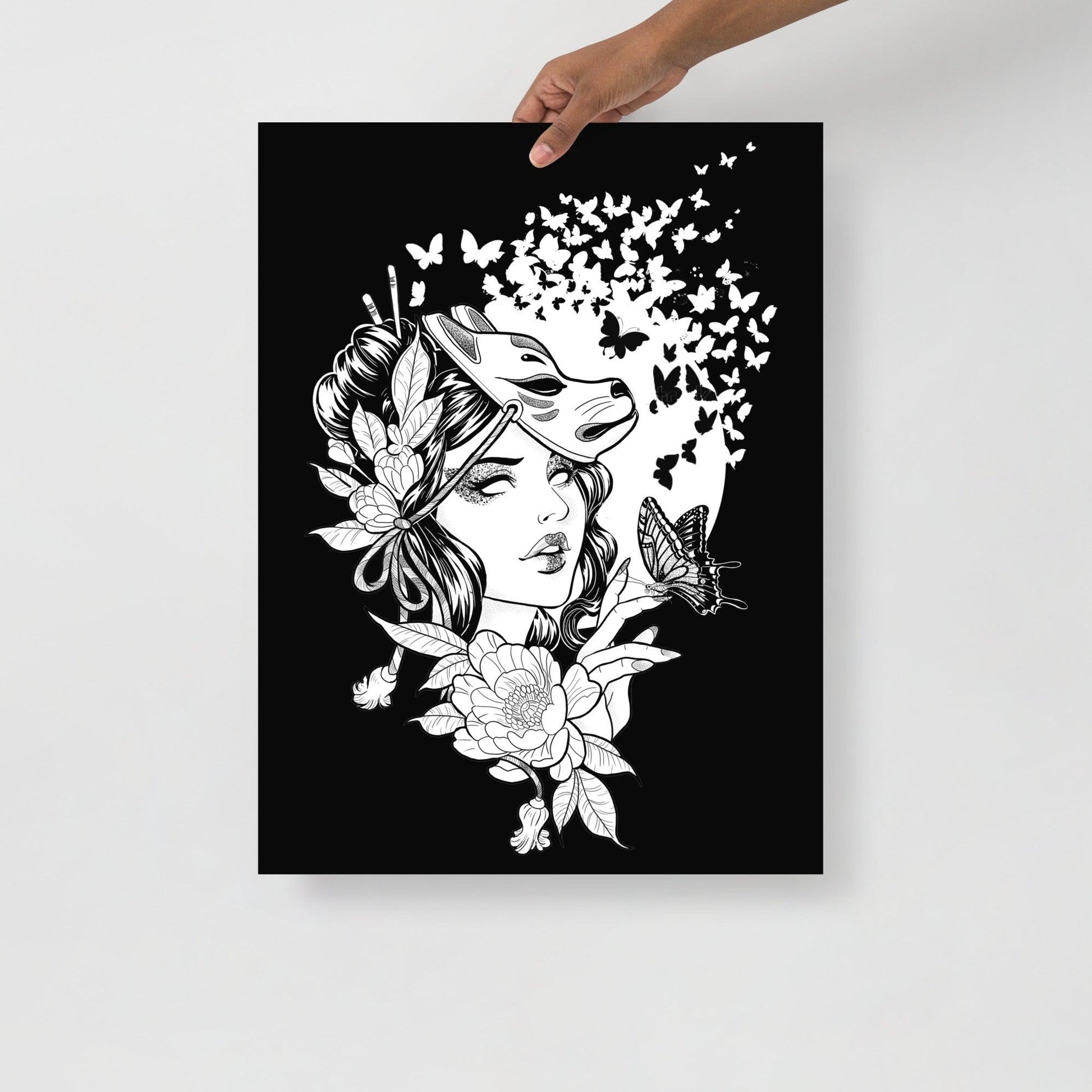 Lady Butterfly - Poster - Alves Art Studio