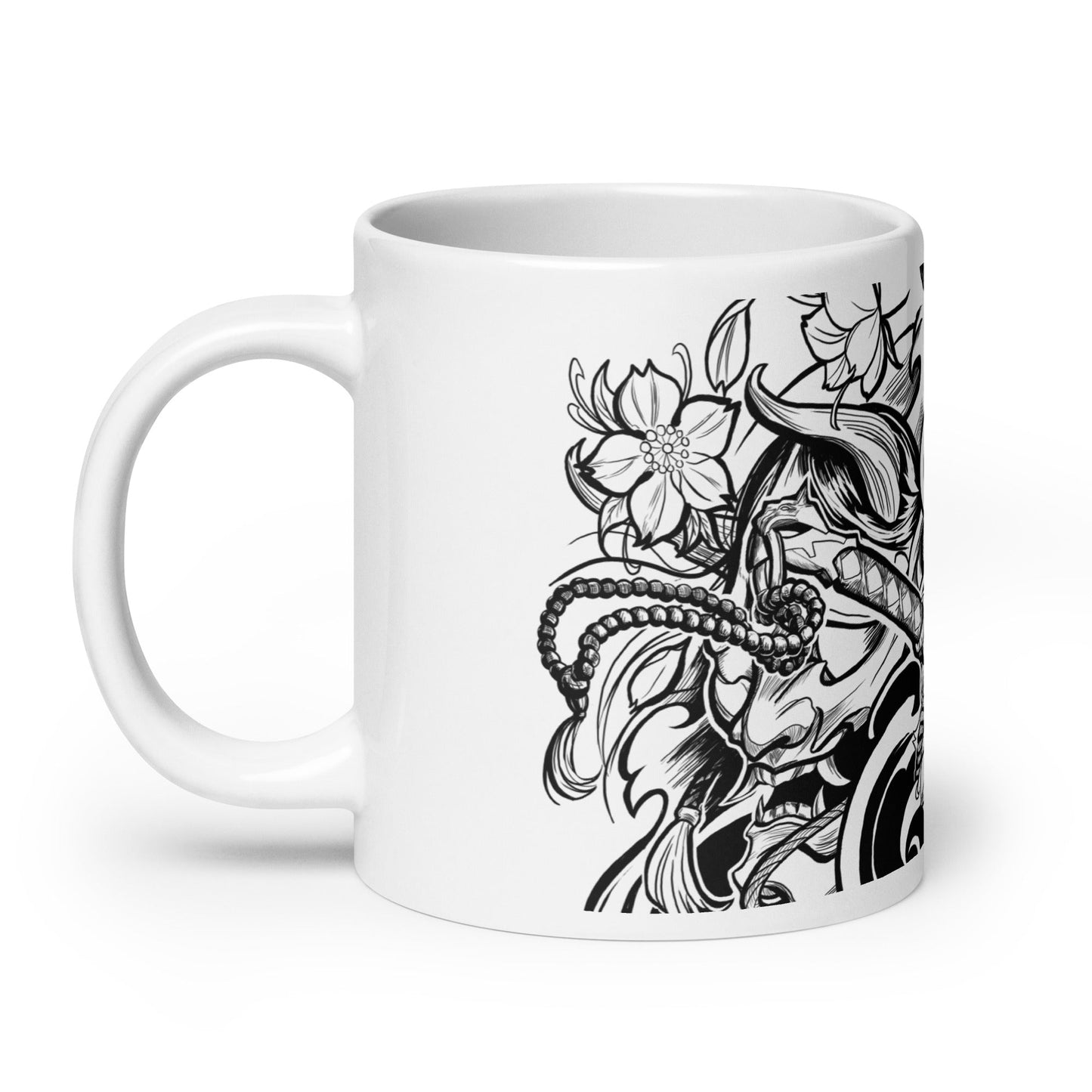 Oni Hunter - White glossy mug - Alves Art Studio