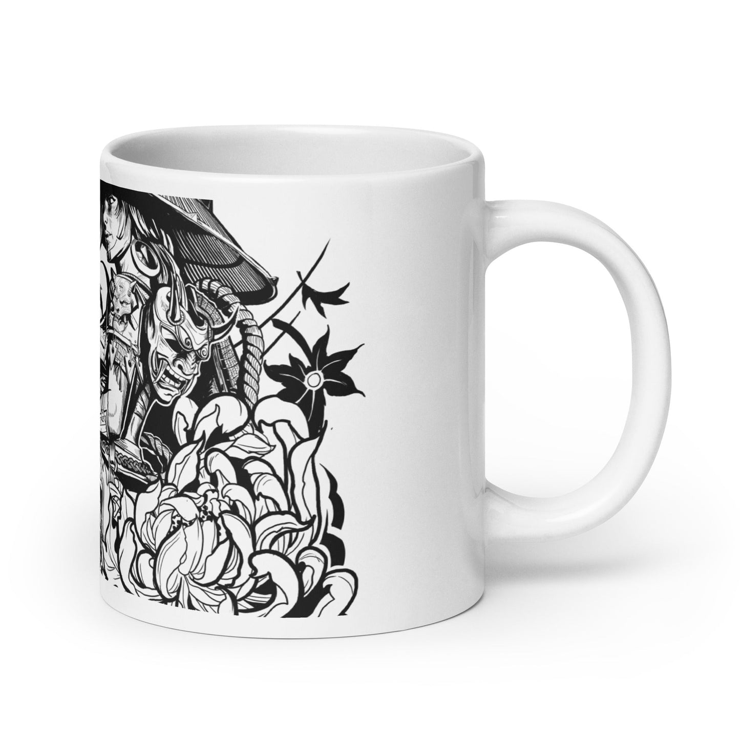 Oni Hunter - White glossy mug - Alves Art Studio