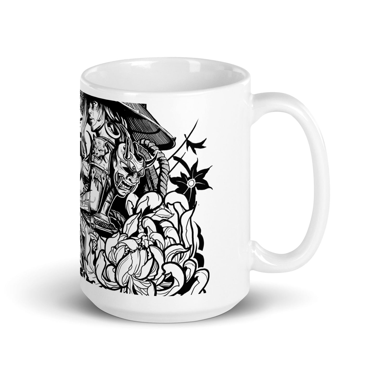 Oni Hunter - White glossy mug - Alves Art Studio