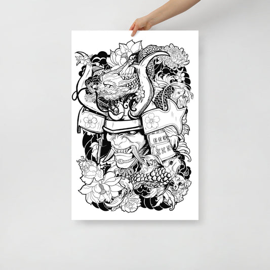 Oni Tattoo - Poster - Alves Art Studio