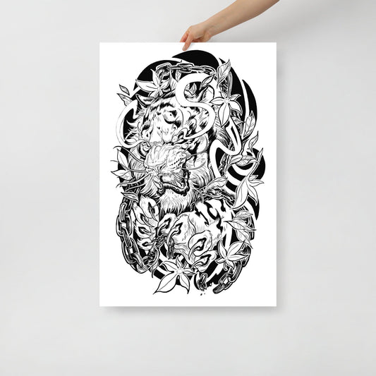 Tiger Tattoo - Poster - Alves Art Studio