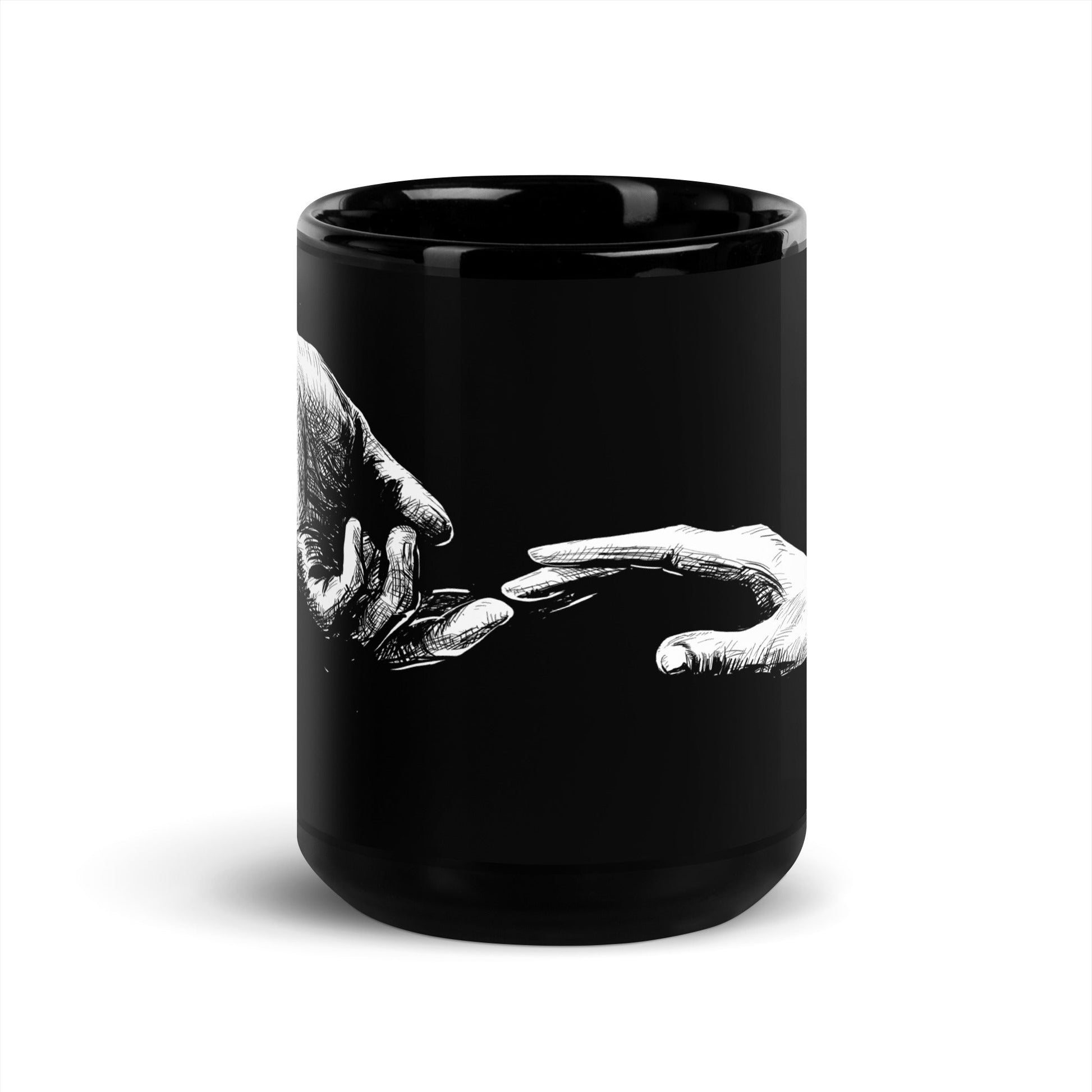 Touch - Black Glossy Mug - Alves Art Studio