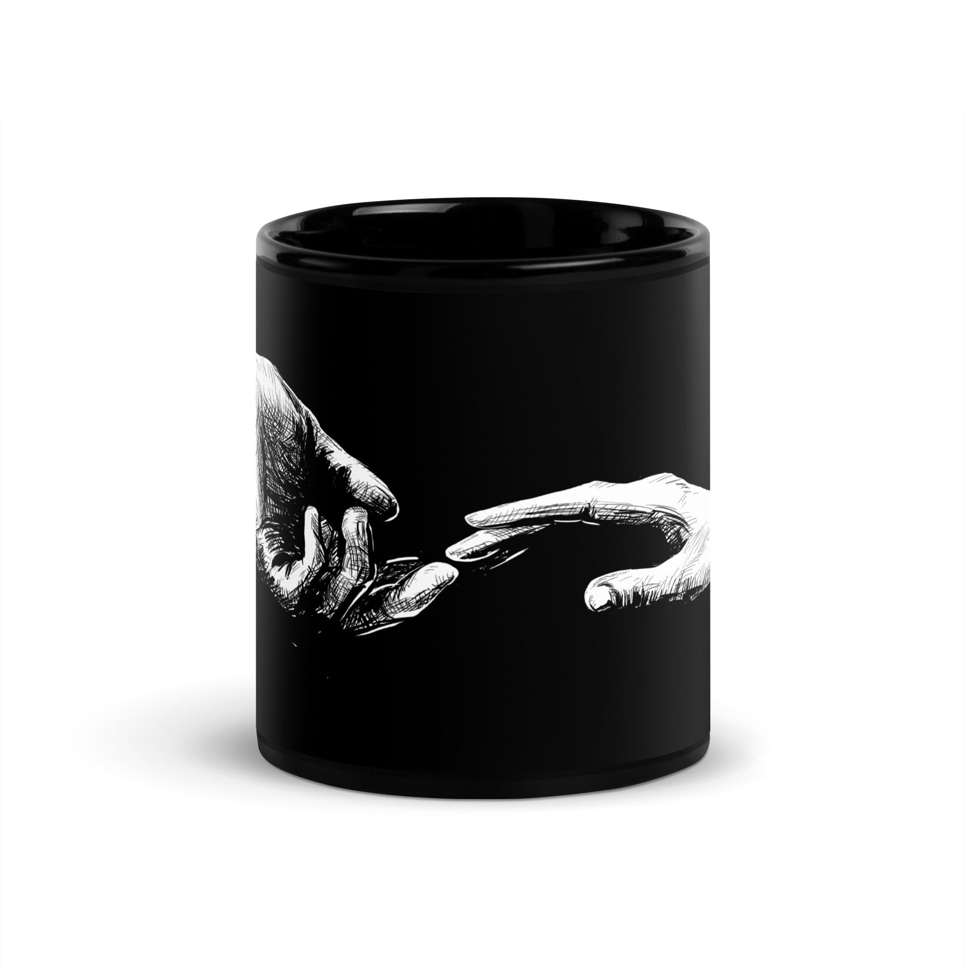 Touch - Black Glossy Mug - Alves Art Studio