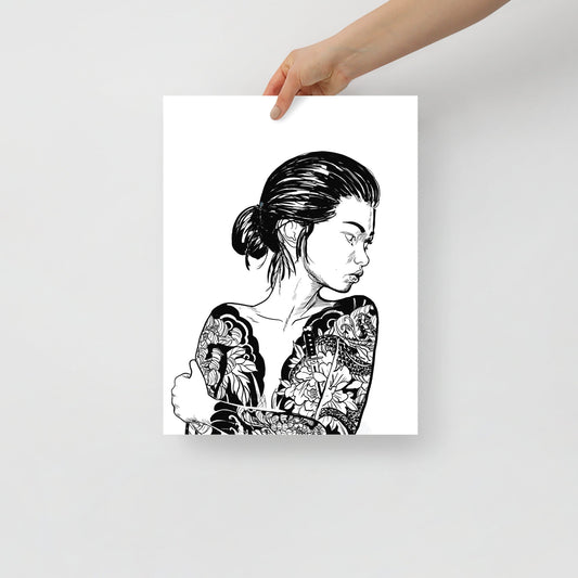 Yakuza Girl - Poster - Alves Art Studio